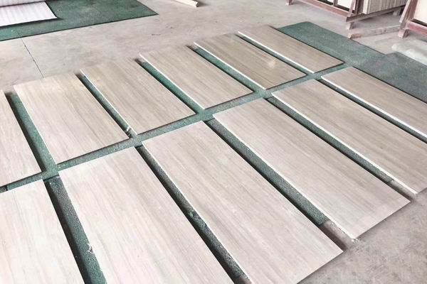 White Wood marble tiles