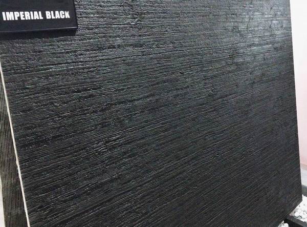 Nero Seta Royal Black wood marble leathered