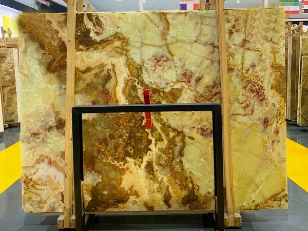 Multi Green onyx slabs