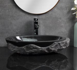 Absolute Black Granite Sinks round split type
