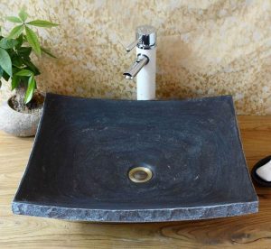 Blue limestone sink