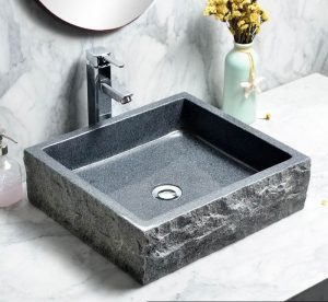 Dark Grey granite back split sinks