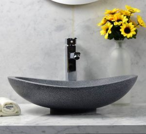 Dark Grey granite fish type sinks