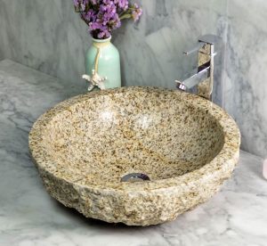 Sunset Gold Granite Sinks split back