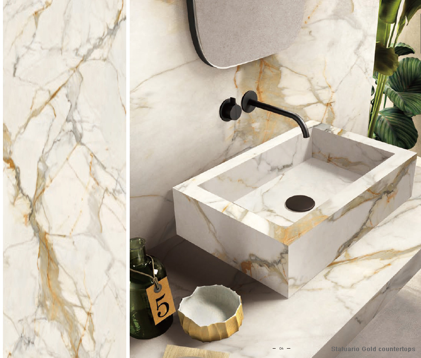 Statuario Gold countertops